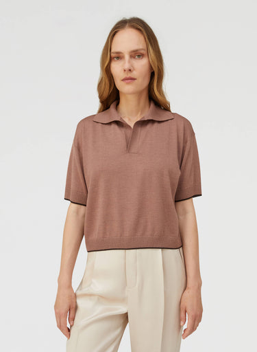 Retori Relaxed Polo Mauve - Ready To Wear - Luxury Polos for Women