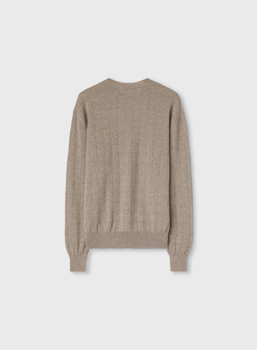 Retori Window Crewneck Sand - Knitwear - Luxury Sweaters for Men - Back