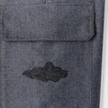 Retori Embroidered Cargo Pants Denim Blu - Ready To Wear - Luxury Cargo Pants for Women