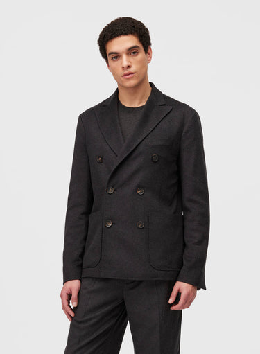 Retori Double Breasted Blazer Anthracite - Ready To Wear - Luxury Coats & Jackets for Men - Front