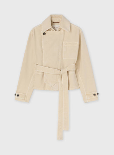 MINI TRENCH IN DENIM