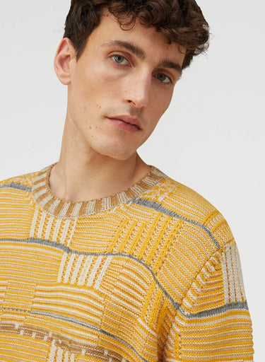 Retori Opposites Dance Crewneck Yellow And Camel - Ready To Wear - Luxury Sweaters for Men