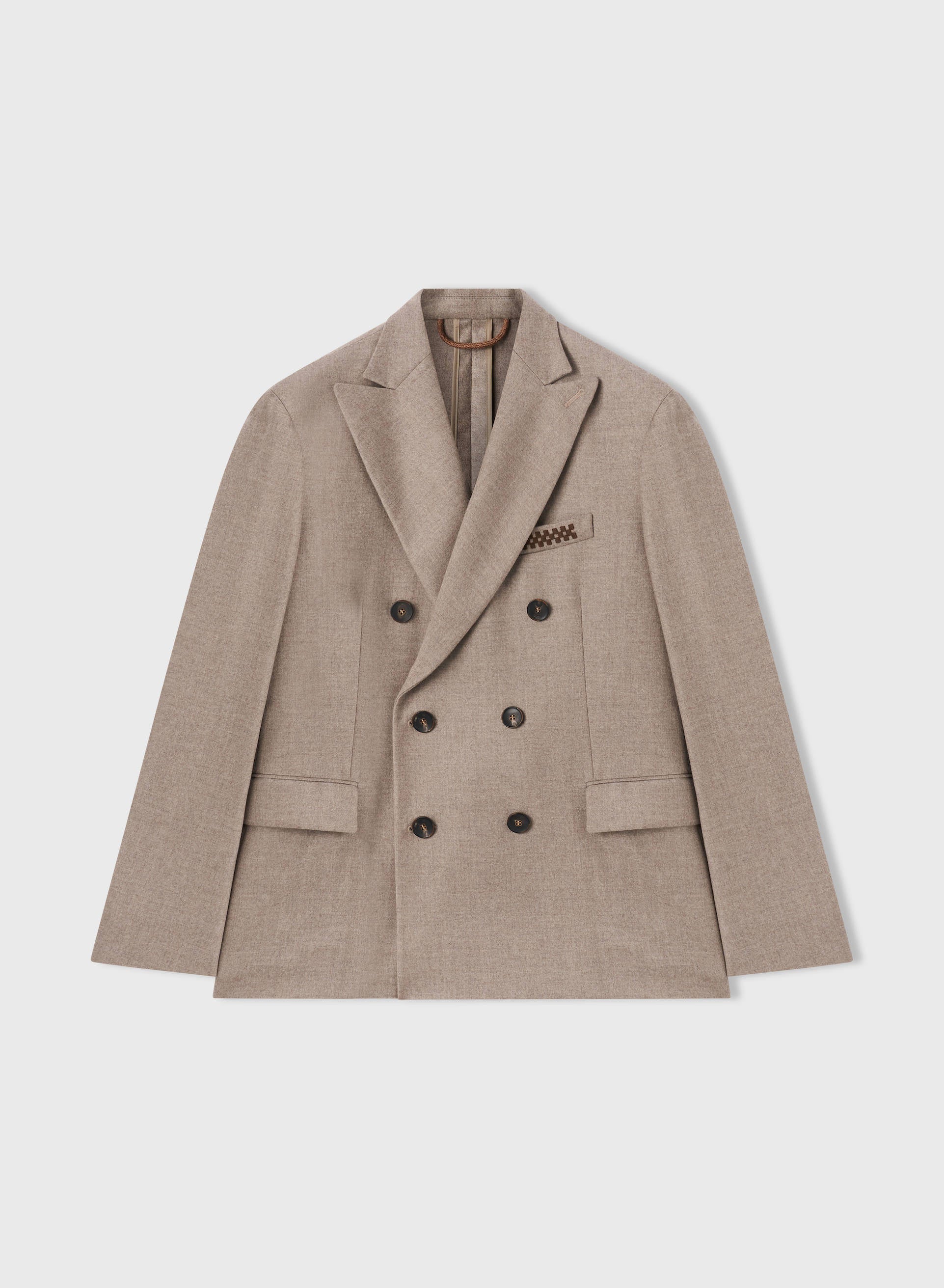 Retori Double Breasted Peak Lapel Blazer With Embroidered Detail Natural - Ready To Wear - Luxury Coats & Jackets for Men