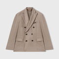 Retori Double Breasted Peak Lapel Blazer With Embroidered Detail Natural - Ready To Wear - Luxury Coats & Jackets for Men