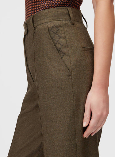 Retori Tailoring Pants Military Green - Ready To Wear - Luxury Trousers for Women - Detail