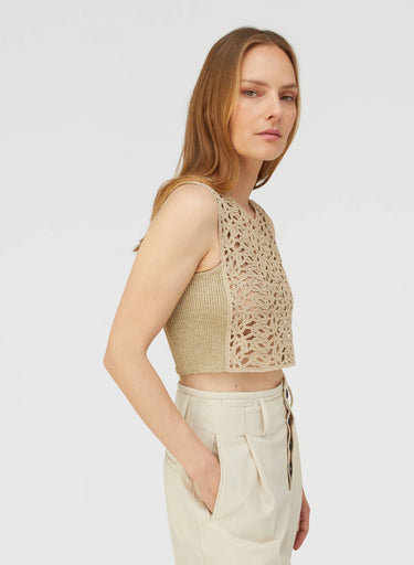 Retori Iconic Knot Cropped Top Gold - Ready To Wear - Luxury Crop Tops for Women
