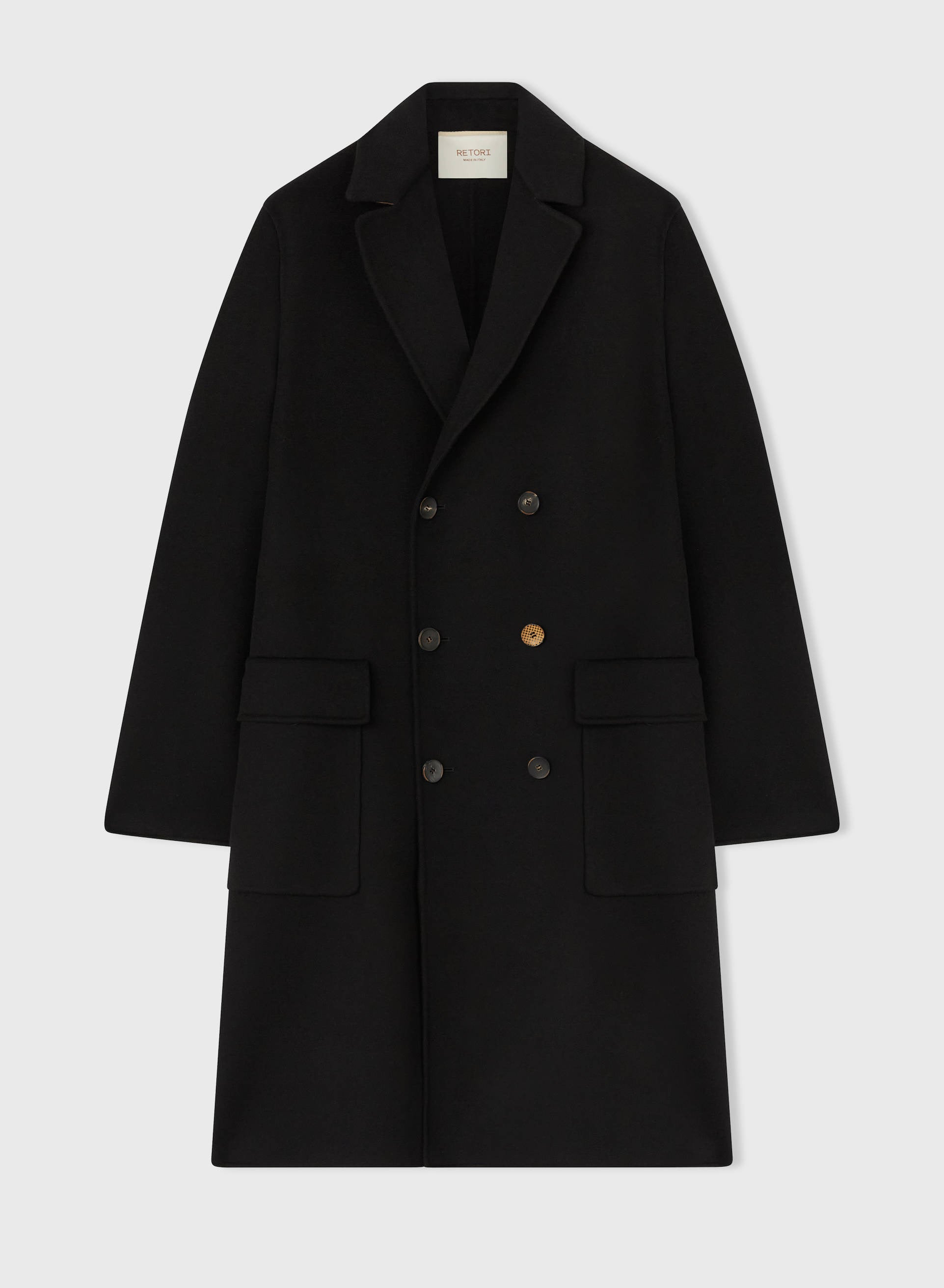 CAPPOTTO IN TESSUTO DOUBLE CON SOTTOCOLLO RICAMATO