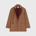 Retori Cardi Blazer With Needle Pin Detail Camel And Amaranto - Ready To Wear - Luxury Coats & Jackets for Women