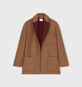Retori Cardi Blazer With Needle Pin Detail Camel And Amaranto - Ready To Wear - Luxury Coats & Jackets for Women