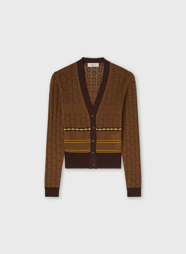 MIX STITCH KNIT CARDIGAN
