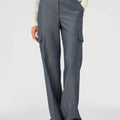 Retori Embroidered Cargo Pants Denim Blu - Ready To Wear - Luxury Cargo Pants for Women