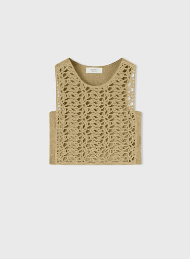 Retori Iconic Knot Cropped Top Gold - Ready To Wear - Luxury Crop Tops for Women