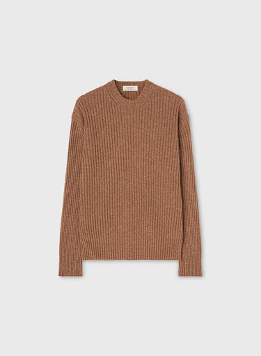 Retori Ribbed Crewneck Clay - Knitwear - Luxury Sweaters for Men and Women
