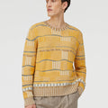 Retori Opposites Dance Crewneck Yellow And Camel - Ready To Wear - Luxury Sweaters for Men