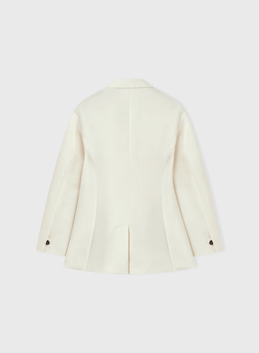 Retori Single Breasted Jacket With Needle Pin Detail Off White - Ready To Wear - Luxury Coats & Jackets for Women