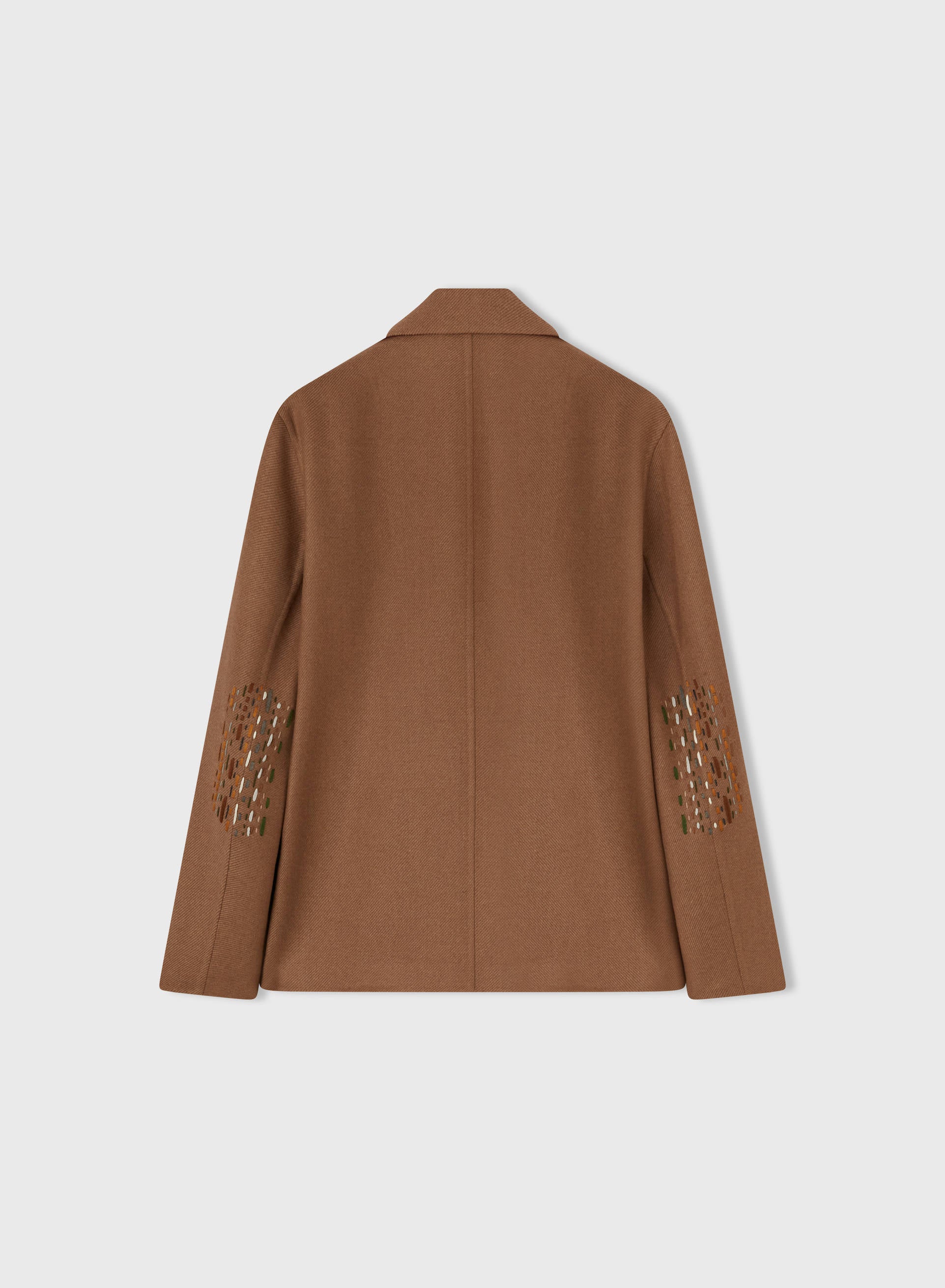 Retori Double Finishing Bicolor Cardi Blazer With Needle Pin Detail Camel And Amaranto - Ready To Wear - Luxury Coats & Jackets for Men