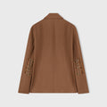 Retori Double Finishing Bicolor Cardi Blazer With Needle Pin Detail Camel And Amaranto - Ready To Wear - Luxury Coats & Jackets for Men