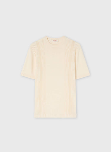 T-SHIRT IN MAGLIA CON MIX DI PUNTI