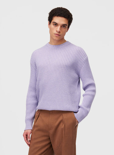 Retori Ribbed Crewneck Iris - Knitwear - Luxury Sweaters for Men and Women - Front Man