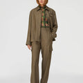 Retori Embroidered Cargo Pants Green - Ready To Wear - Luxury Cargo Pants for Women