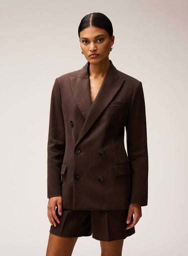 BLAZER DOPPIOPETTO IN LINO MANO PESCA