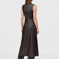 Retori Leather Vest Dress Chocolate - Ready To Wear - Luxury Dresses for Women - Back