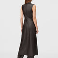 Retori Leather Vest Dress Chocolate - Ready To Wear - Luxury Dresses for Women - Back