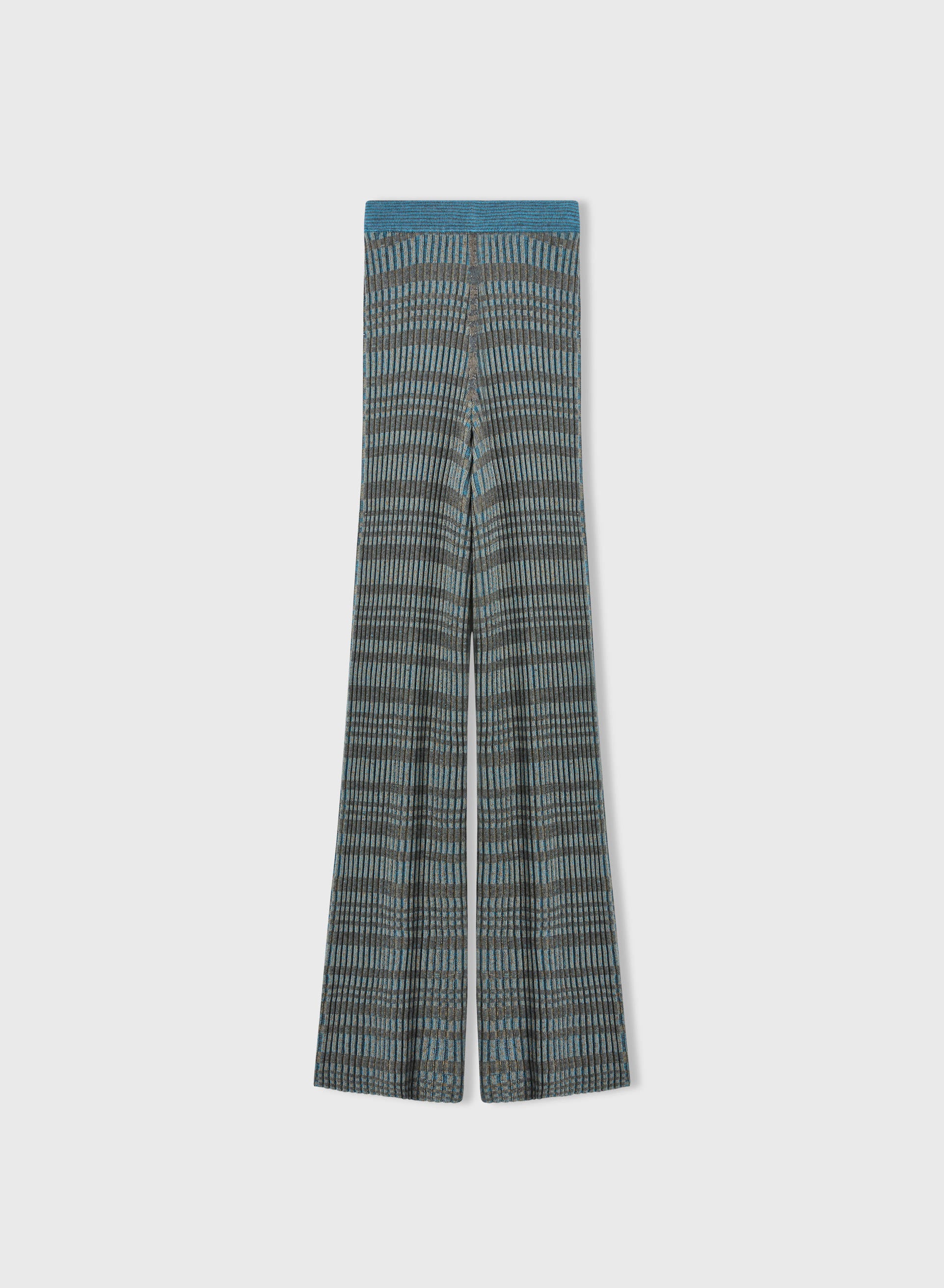 Retori Jacquard Pants With Vanise' Details Turquoise - Knitwear - Luxury Pants for Women