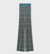Retori Jacquard Pants With Vanise' Details Turquoise - Knitwear - Luxury Pants for Women