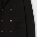 Retori Double Finishing Bicolor Double Breasted Coat With Needle Pin Detail Black - Ready To Wear - Luxury Coats & Jackets for Men