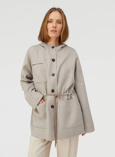 Retori Rope Reversible Parka Ivory And Natural - Ready To Wear - Luxury Parkas for Women