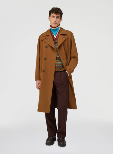Retori Jacquard Weaved Vneck Vest Chocolate And Turquoise - Ready To Wear - Luxury Vests for Men