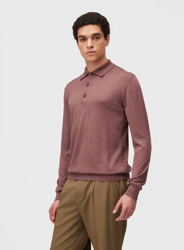 POLO MANICA LUNGA CON DETTAGLIO ARGYLE LATERALE