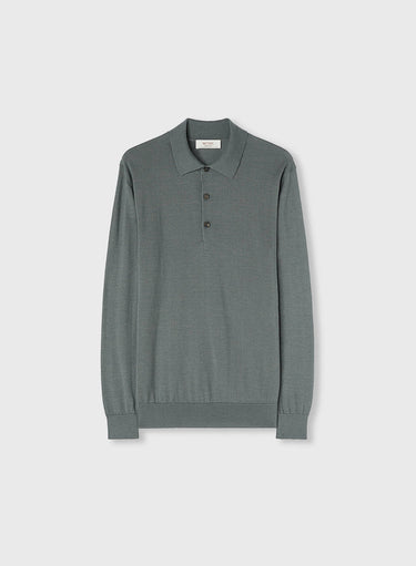 POLO MANICA LUNGA CON DETTAGLIO ARGYLE LATERALE