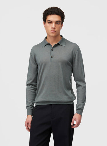POLO MANICA LUNGA CON DETTAGLIO ARGYLE LATERALE