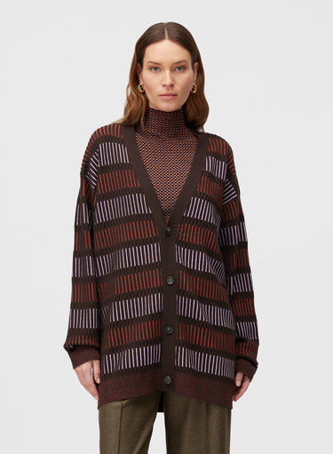 WINDOWS LONG CARDIGAN
