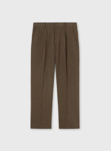 PANTALONI RELAXED CON MOTIVO MICRO-CHEVRON