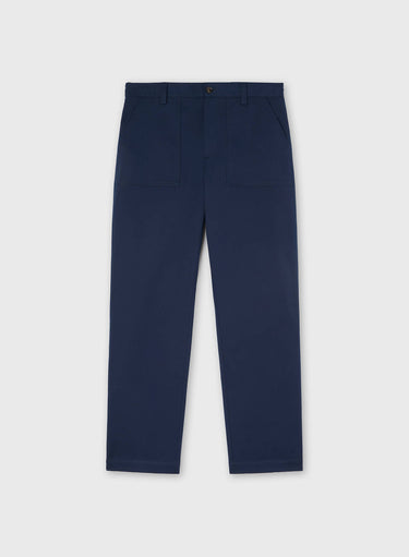 PANTALONI WORKWEAR IN COTONE CON RICAMO DI UCCELLI