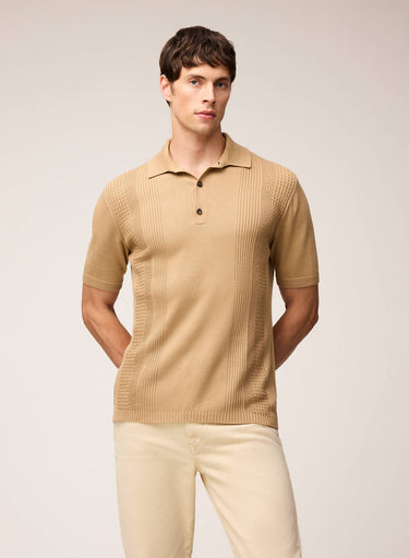 POLO IN MAGLIA CON MIX DI PUNTI