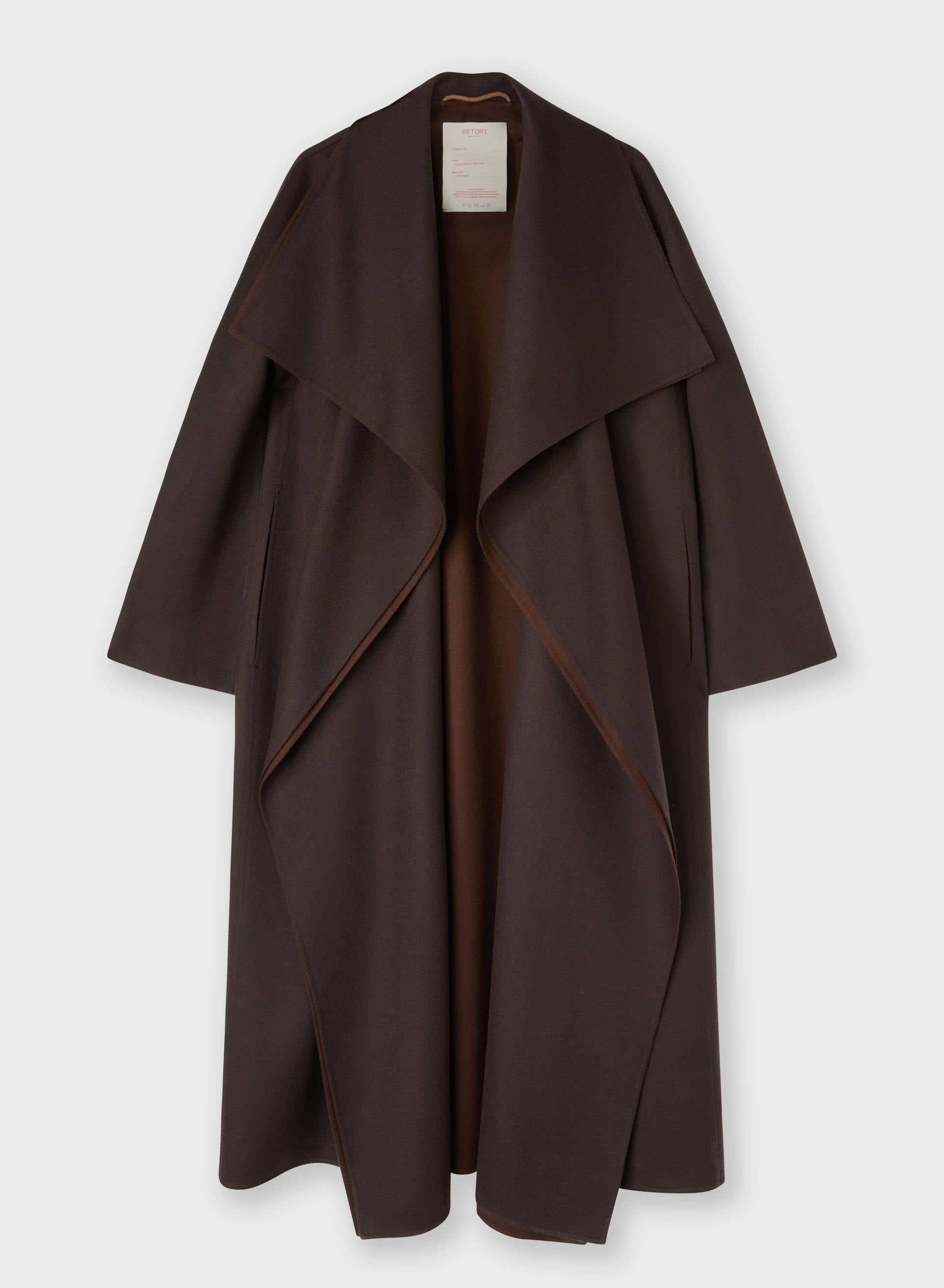 DOUBLE WOOL SHAWL COLLAR COAT