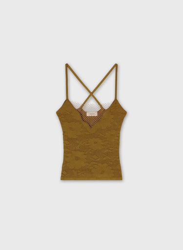 TOP IN MAGLIA JACQUARD CON DETTAGLIO RETE