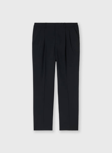 PANTALONI CON DUE PIEGHE IN LANA ELASTICIZZATA
