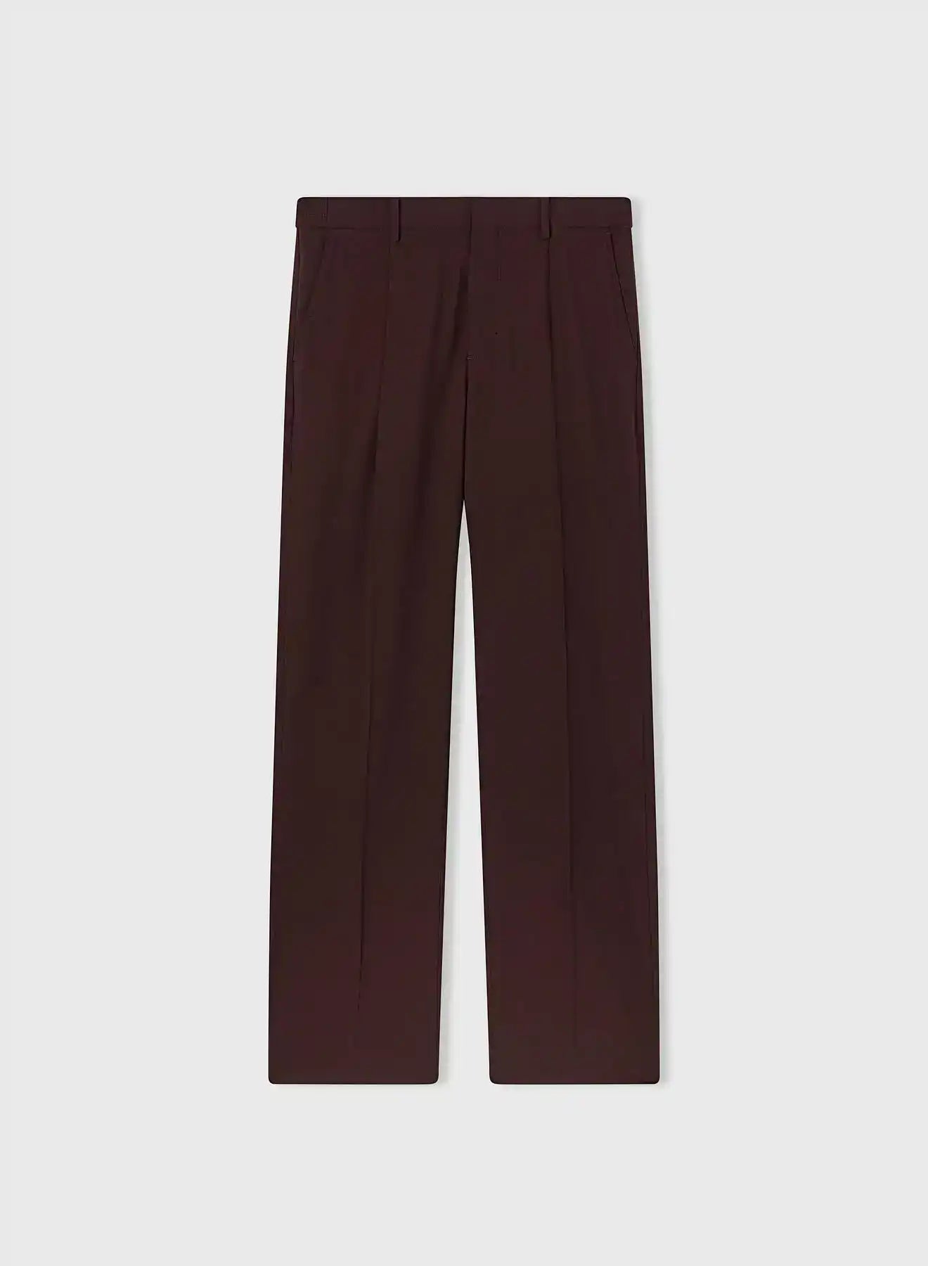 PANTALONI CON DUE PIEGHE IN LANA ELASTICIZZATA