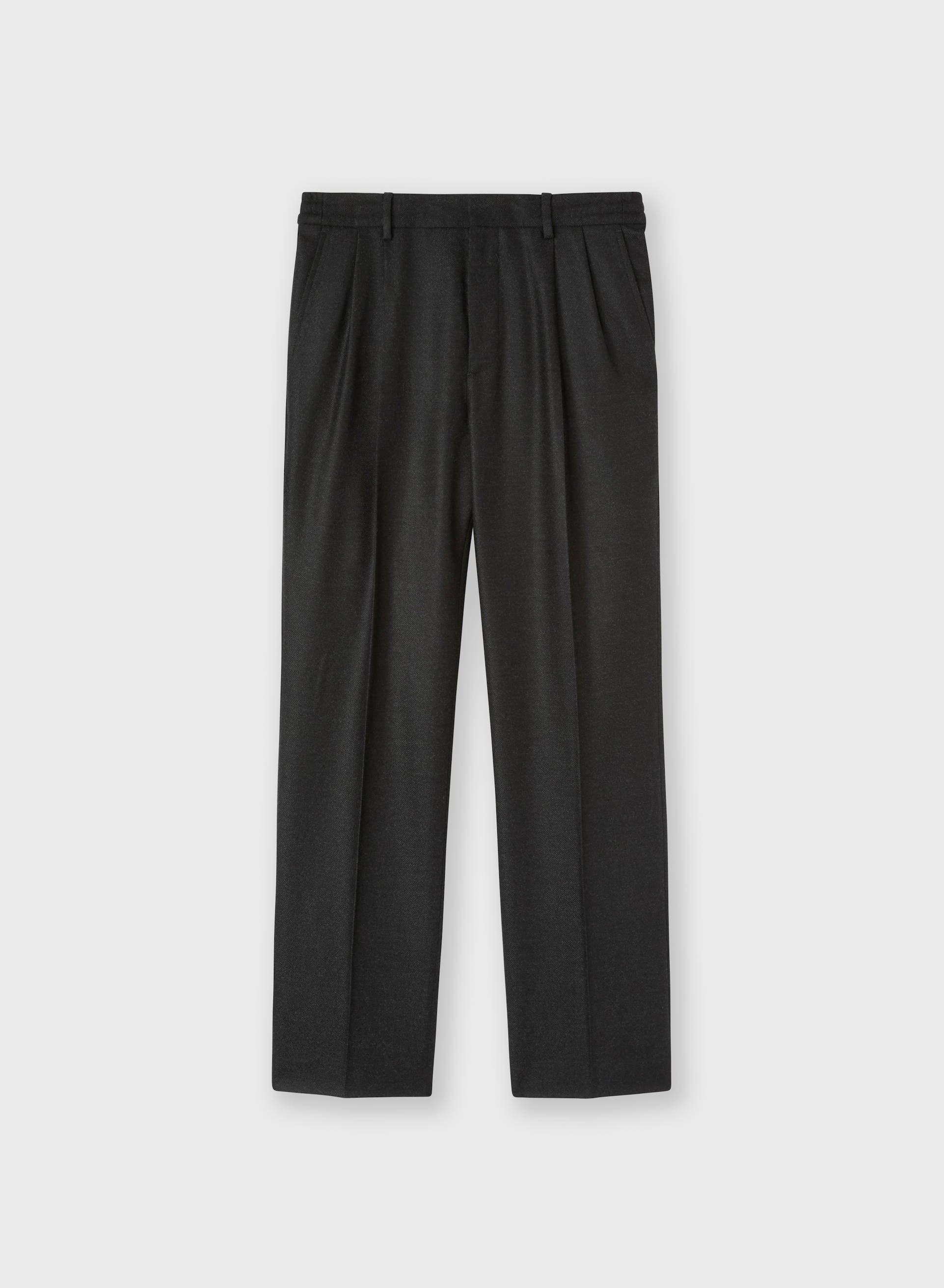 PANTALONI CON DUE PIEGHE IN FLANELLA