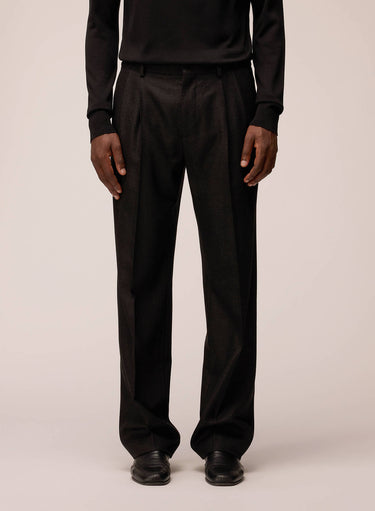 FLANNEL TWO PLEATS PANTS