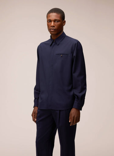 CAMICIA IN LANA ELASTICIZZATA