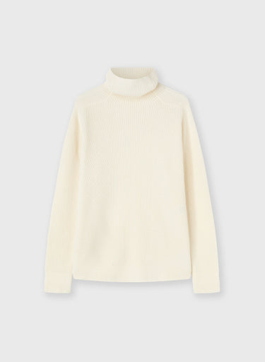 MAGLIONE A COLLO ALTO A COSTE IN CASHMERE