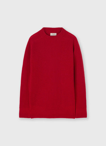 MAGLIONE A GIROCOLLO A COSTE IN CASHMERE