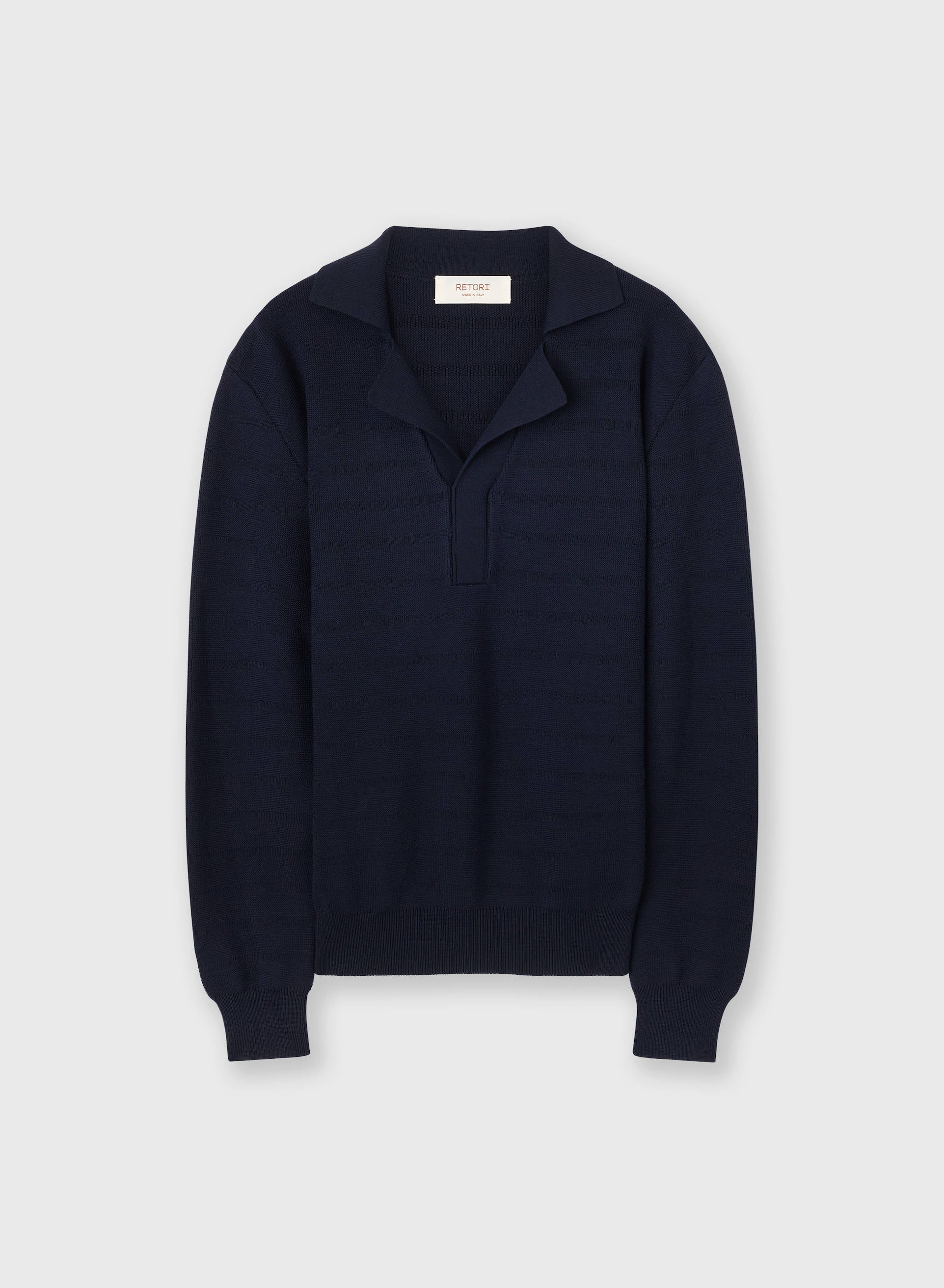 WOOL STRUCTURED KNIT POLO