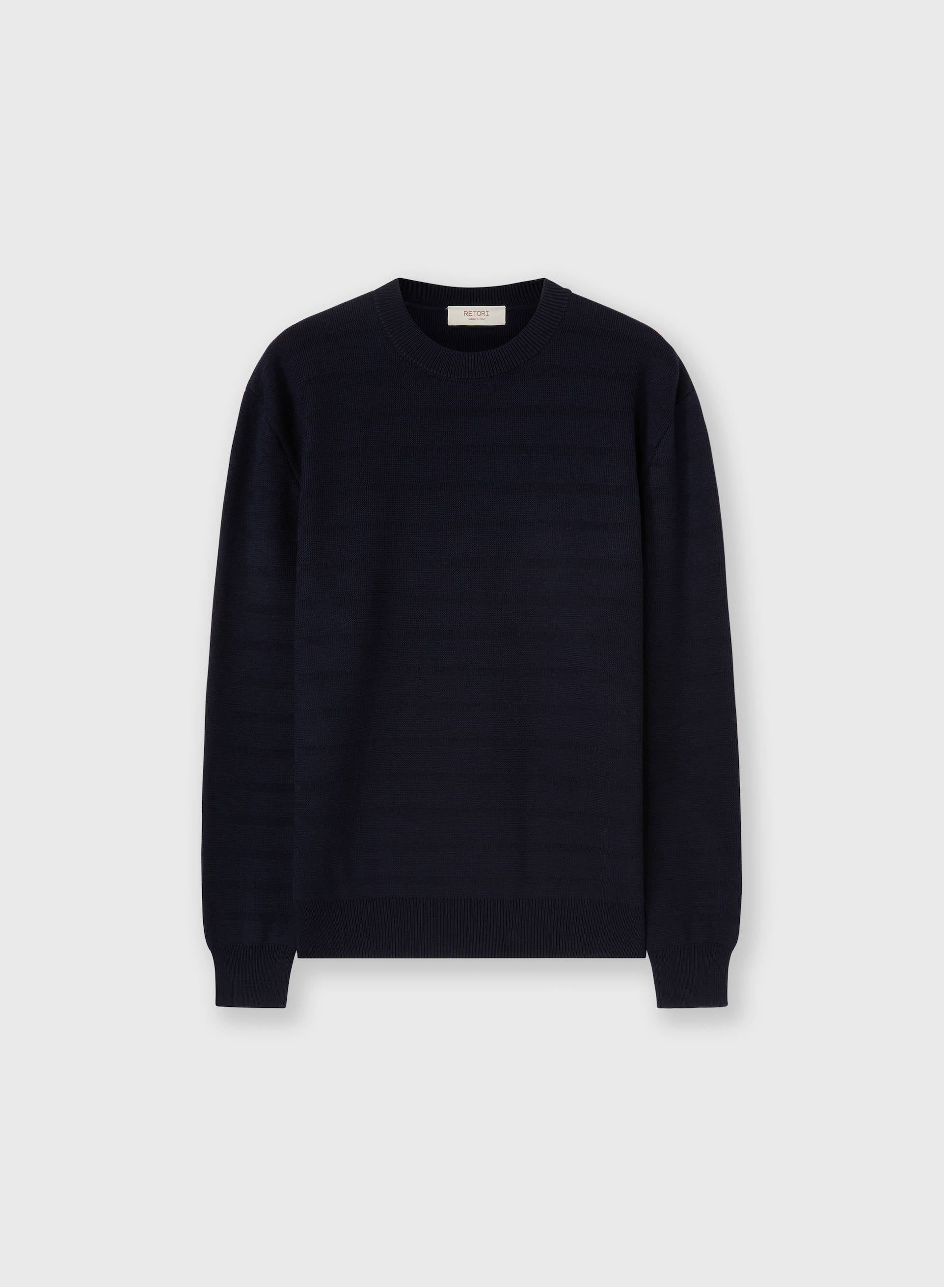 WOOL STRUCTURED KNIT CREWNECK